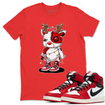 Jordan 1 AJKO Chicago Sneaker Match Tees Cyborg Reindeer Sneaker Tees Jordan 1 AJKO Chicago Sneaker Release Tees Unisex Shirts