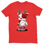 Jordan 1 AJKO Chicago Sneaker Match Tees Cyborg Reindeer Sneaker Tees Jordan 1 AJKO Chicago Sneaker Release Tees Unisex Shirts