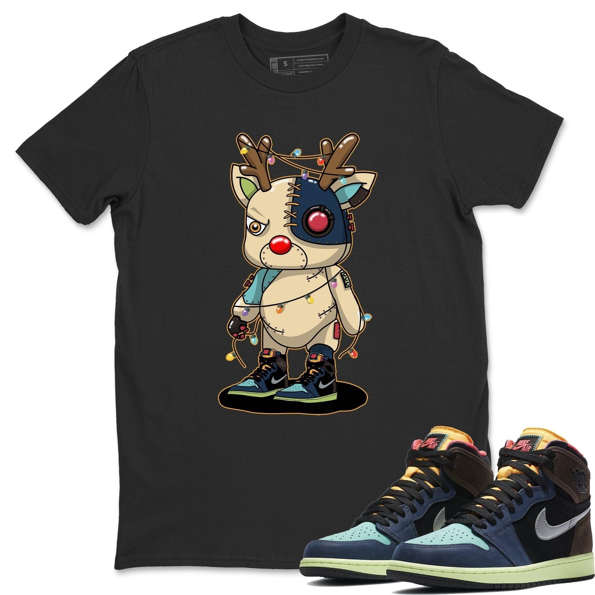 Jordan 1 Bio Hack Sneaker Match Tees Cyborg Reindeer Sneaker Tees Jordan 1 Bio Hack Sneaker Release Tees Unisex Shirts