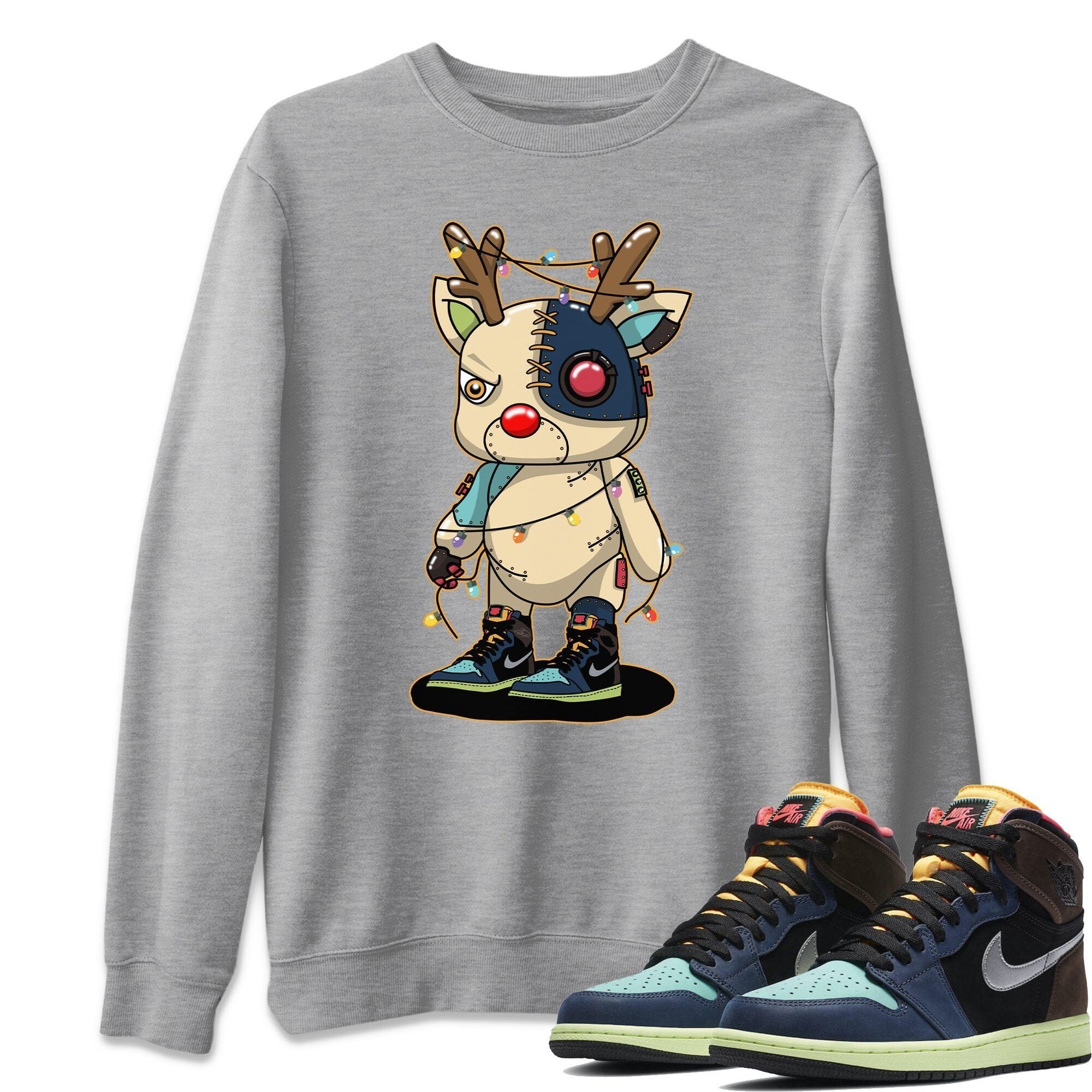 Jordan 1 Bio Hack Sneaker Match Tees Cyborg Reindeer Sneaker Tees Jordan 1 Bio Hack Sneaker Release Tees Unisex Shirts