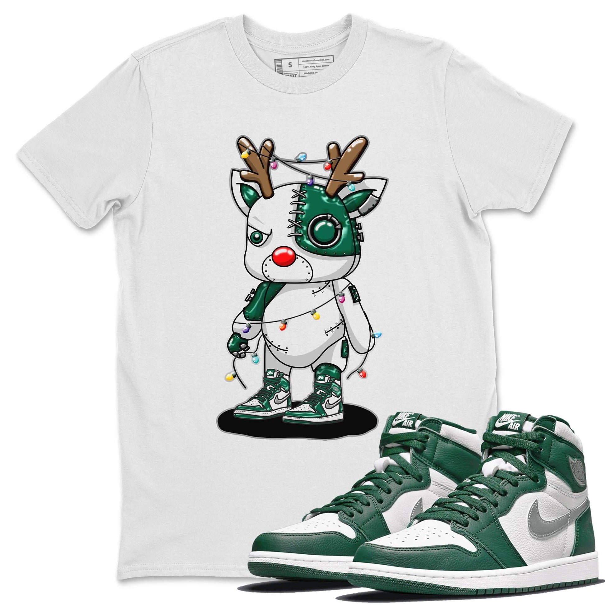 Jordan 1 Gorge Green Sneaker Match Tees Cyborg Reindeer Sneaker Tees Jordan 1 Gorge Green Sneaker Release Tees Unisex Shirts