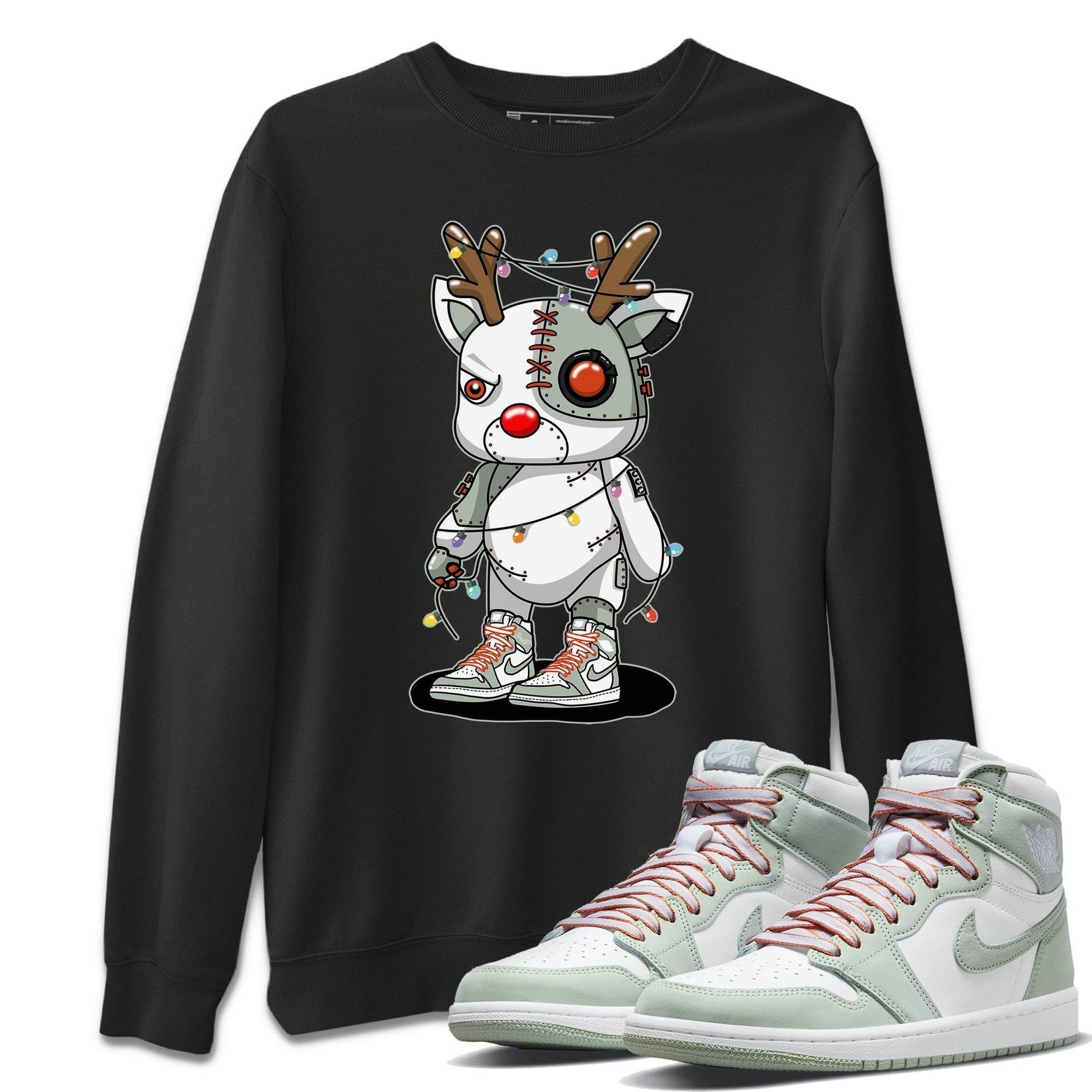 Jordan 1 Seafoam Sneaker Match Tees Cyborg Reindeer Sneaker Tees Jordan 1 Seafoam Sneaker Release Tees Unisex Shirts
