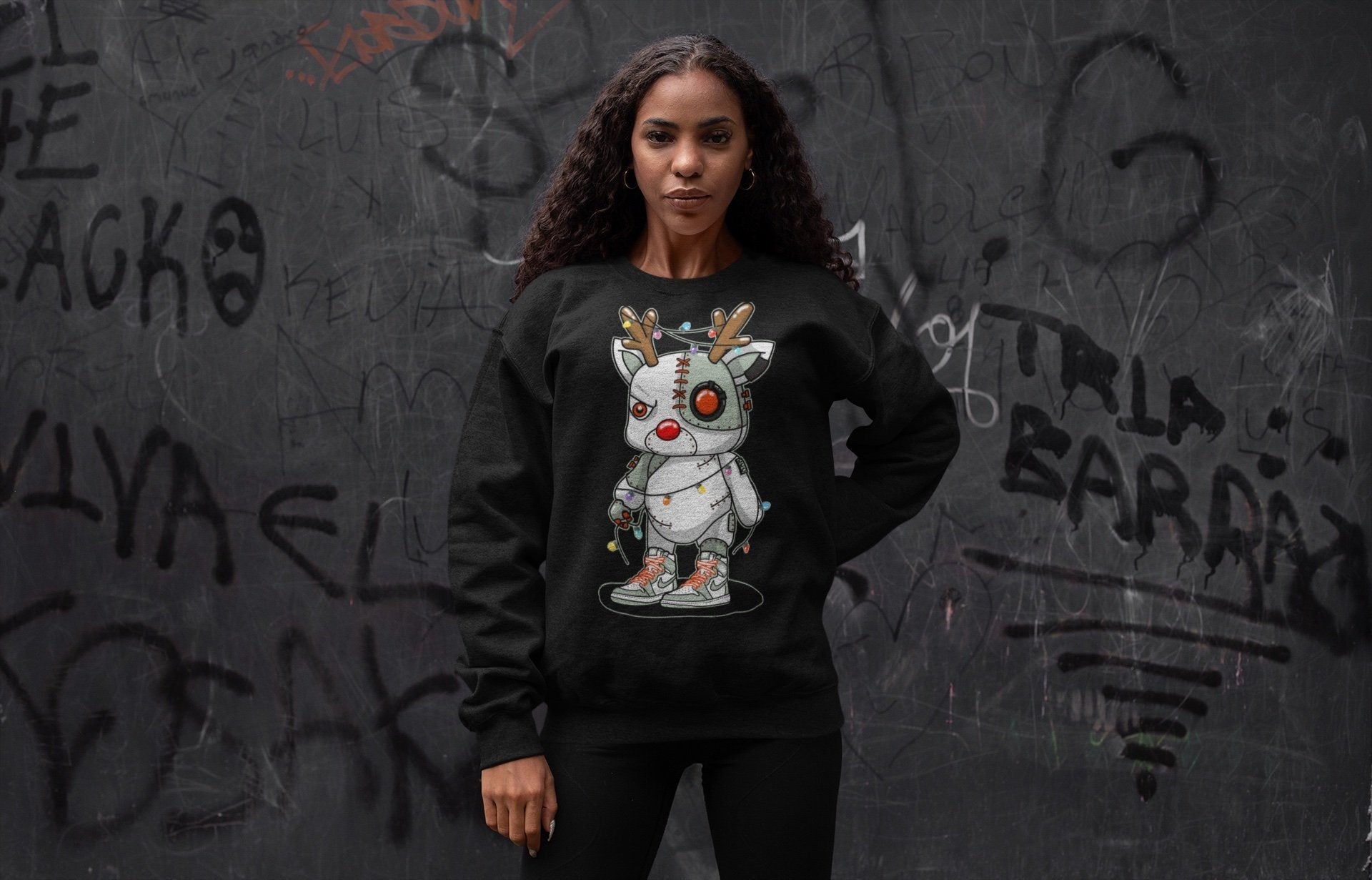 Jordan 1 Seafoam Sneaker Match Tees Cyborg Reindeer Sneaker Tees Jordan 1 Seafoam Sneaker Release Tees Unisex Shirts