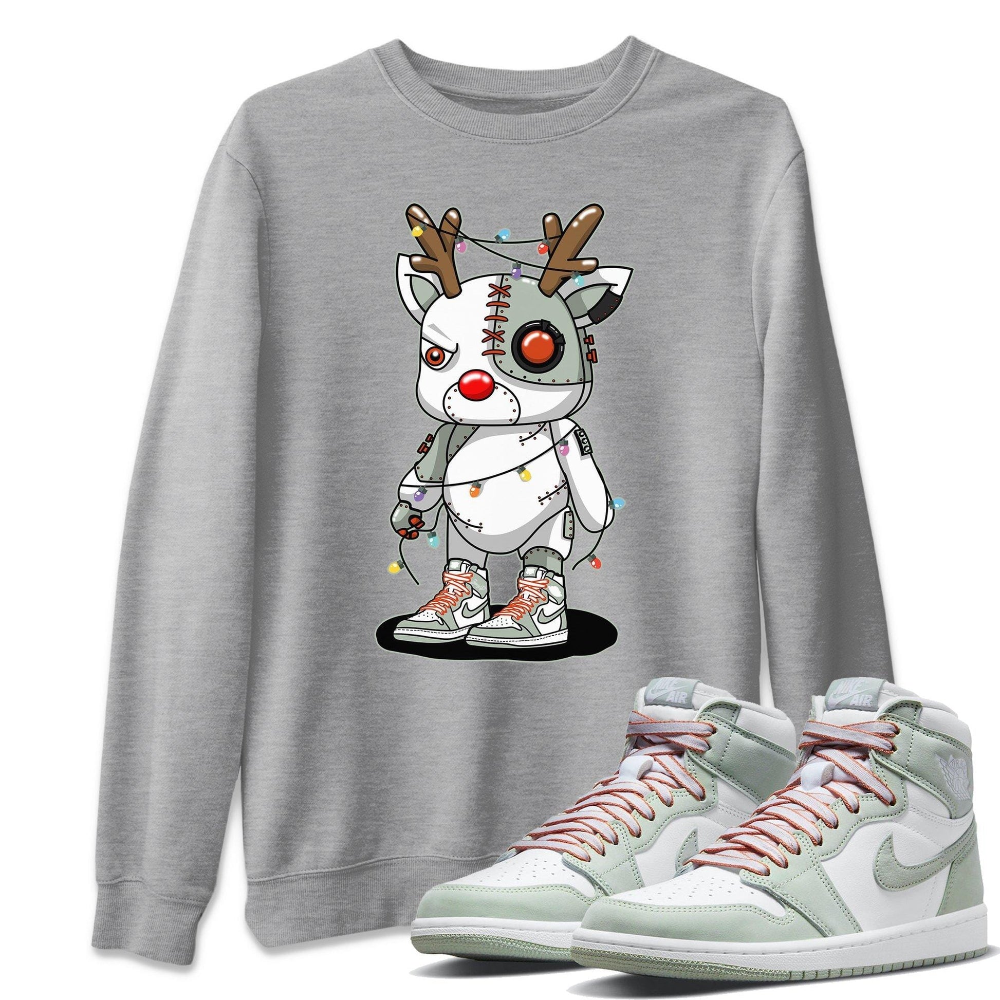 Jordan 1 Seafoam Sneaker Match Tees Cyborg Reindeer Sneaker Tees Jordan 1 Seafoam Sneaker Release Tees Unisex Shirts