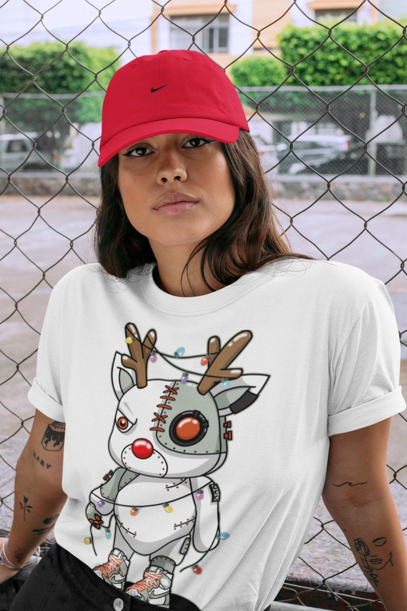 Jordan 1 Seafoam Sneaker Match Tees Cyborg Reindeer Sneaker Tees Jordan 1 Seafoam Sneaker Release Tees Unisex Shirts