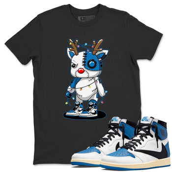 Jordan 1 Travis Scott Sneaker Match Tees Cyborg Reindeer Sneaker Tees Jordan 1 Travis Scott Sneaker Release Tees Unisex Shirts