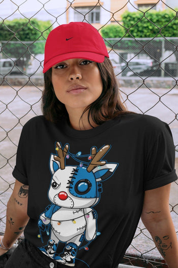 Jordan 1 Travis Scott Sneaker Match Tees Cyborg Reindeer Sneaker Tees Jordan 1 Travis Scott Sneaker Release Tees Unisex Shirts