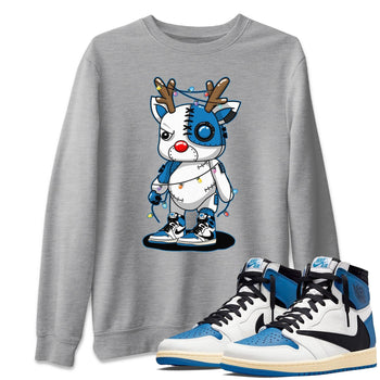 Jordan 1 Travis Scott Sneaker Match Tees Cyborg Reindeer Sneaker Tees Jordan 1 Travis Scott Sneaker Release Tees Unisex Shirts