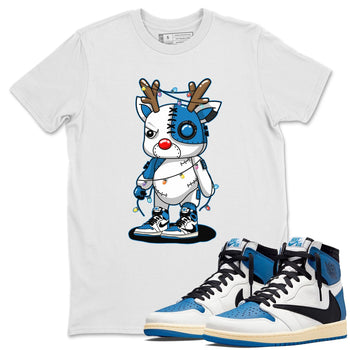 Jordan 1 Travis Scott Sneaker Match Tees Cyborg Reindeer Sneaker Tees Jordan 1 Travis Scott Sneaker Release Tees Unisex Shirts