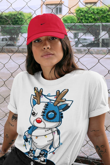 Jordan 1 Travis Scott Sneaker Match Tees Cyborg Reindeer Sneaker Tees Jordan 1 Travis Scott Sneaker Release Tees Unisex Shirts