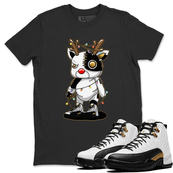 Jordan 12 Royalty Sneaker Match Tees Cyborg Reindeer Sneaker Tees Jordan 12 Royalty Sneaker Release Tees Unisex Shirts
