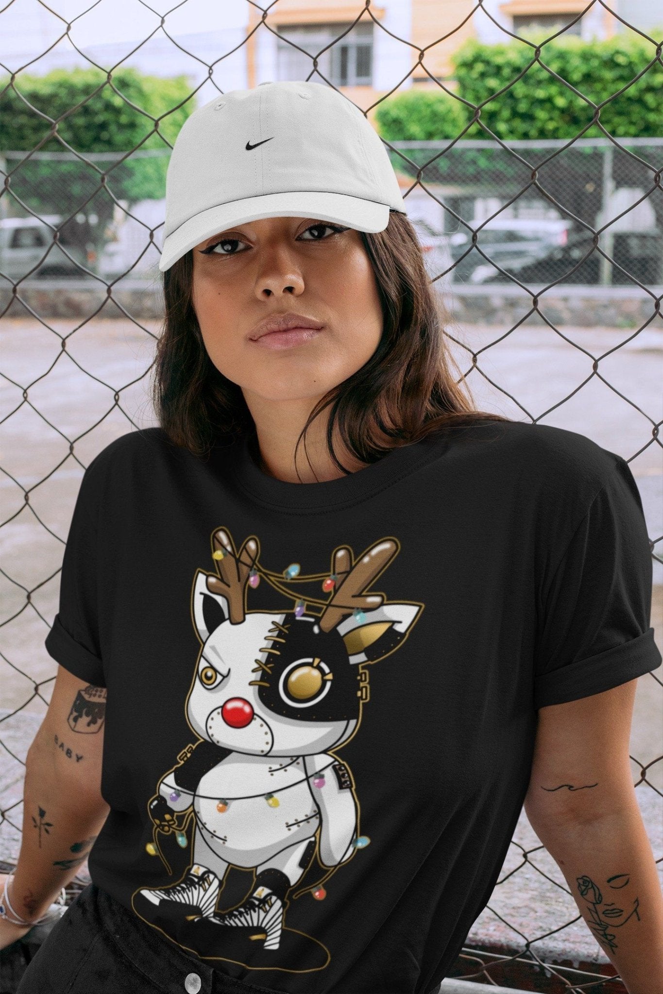 Jordan 12 Royalty Sneaker Match Tees Cyborg Reindeer Sneaker Tees Jordan 12 Royalty Sneaker Release Tees Unisex Shirts