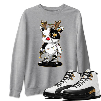 Jordan 12 Royalty Sneaker Match Tees Cyborg Reindeer Sneaker Tees Jordan 12 Royalty Sneaker Release Tees Unisex Shirts