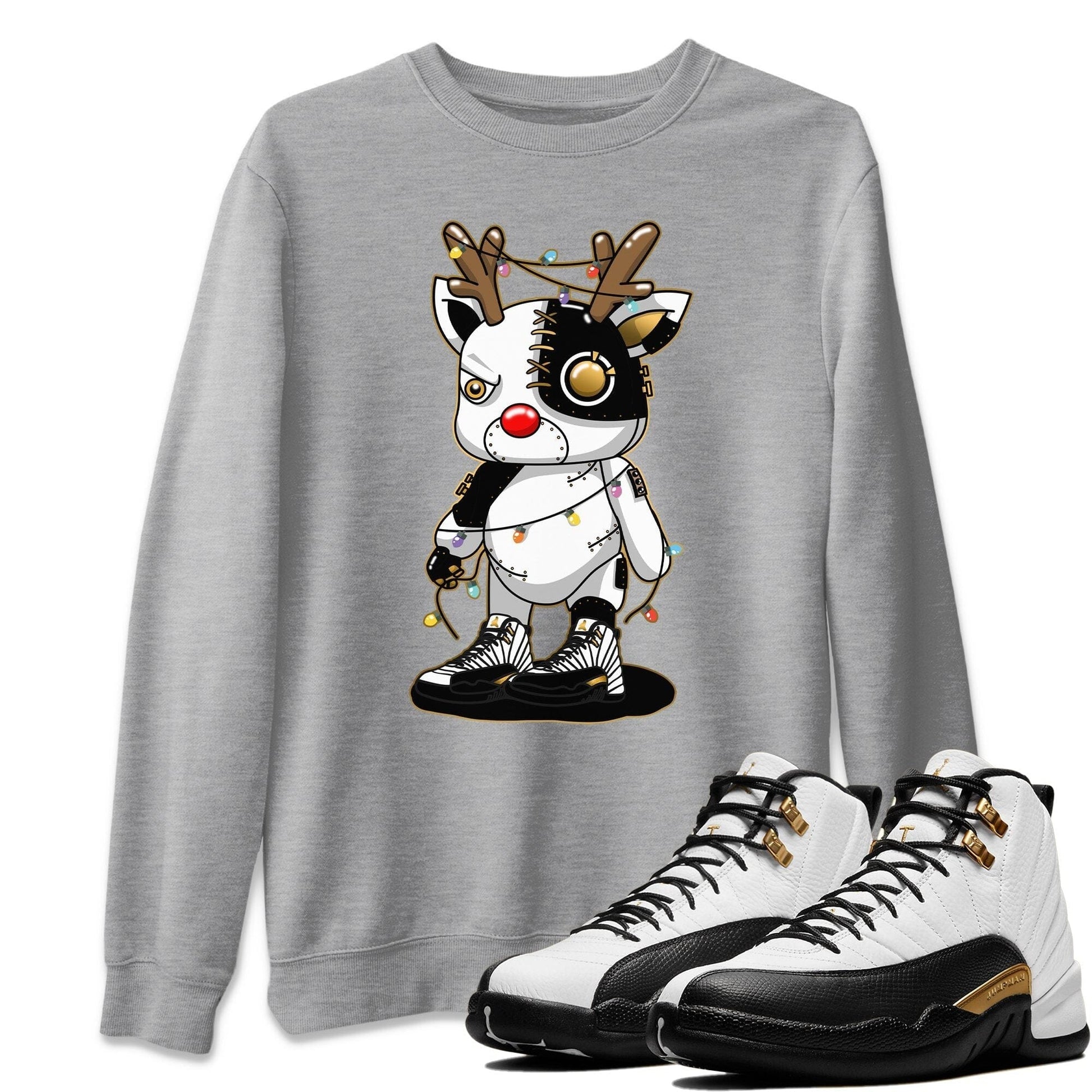 Jordan 12 Royalty Sneaker Match Tees Cyborg Reindeer Sneaker Tees Jordan 12 Royalty Sneaker Release Tees Unisex Shirts