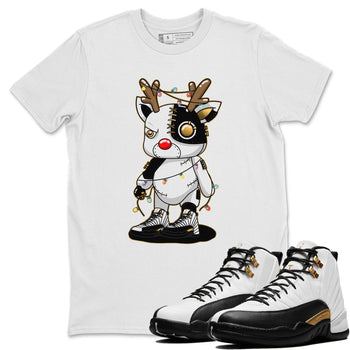 Jordan 12 Royalty Sneaker Match Tees Cyborg Reindeer Sneaker Tees Jordan 12 Royalty Sneaker Release Tees Unisex Shirts