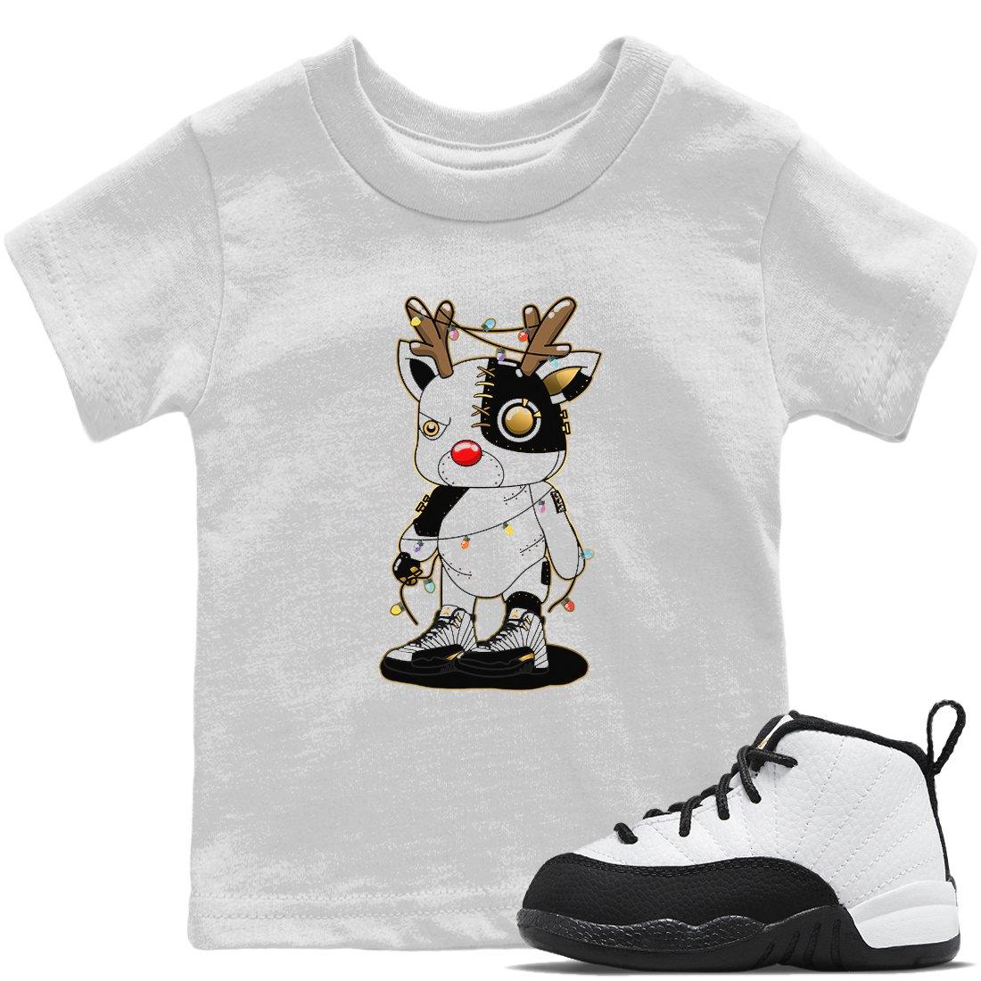 Jordan 12 Royalty Sneaker Match Tees Cyborg Reindeer Sneaker Tees Jordan 12 Royalty Sneaker Release Tees Kids Shirts
