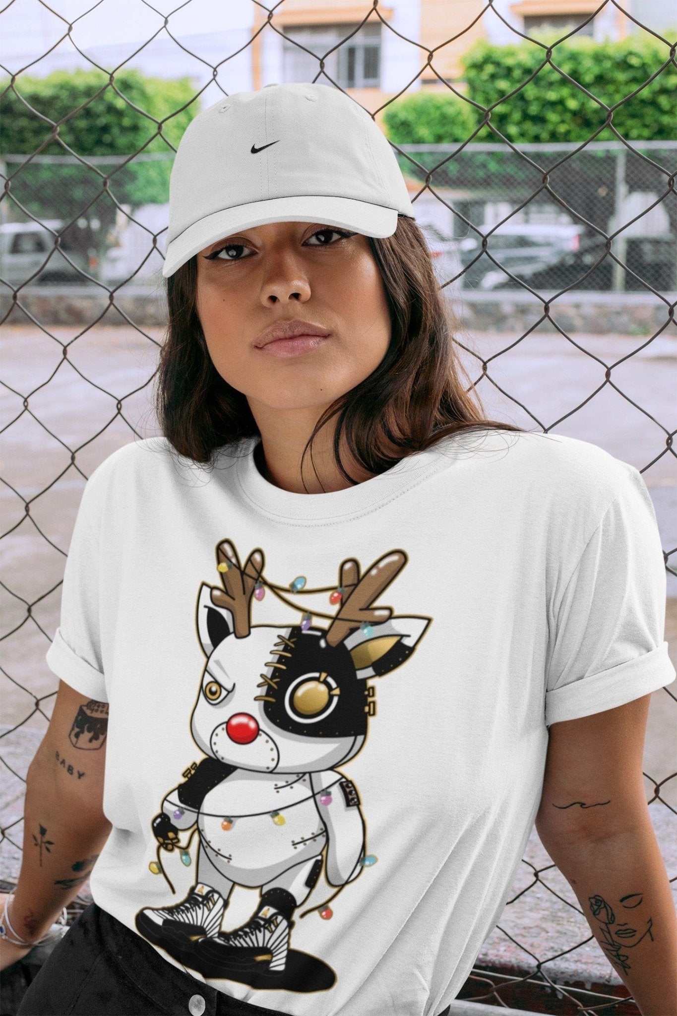 Jordan 12 Royalty Sneaker Match Tees Cyborg Reindeer Sneaker Tees Jordan 12 Royalty Sneaker Release Tees Unisex Shirts