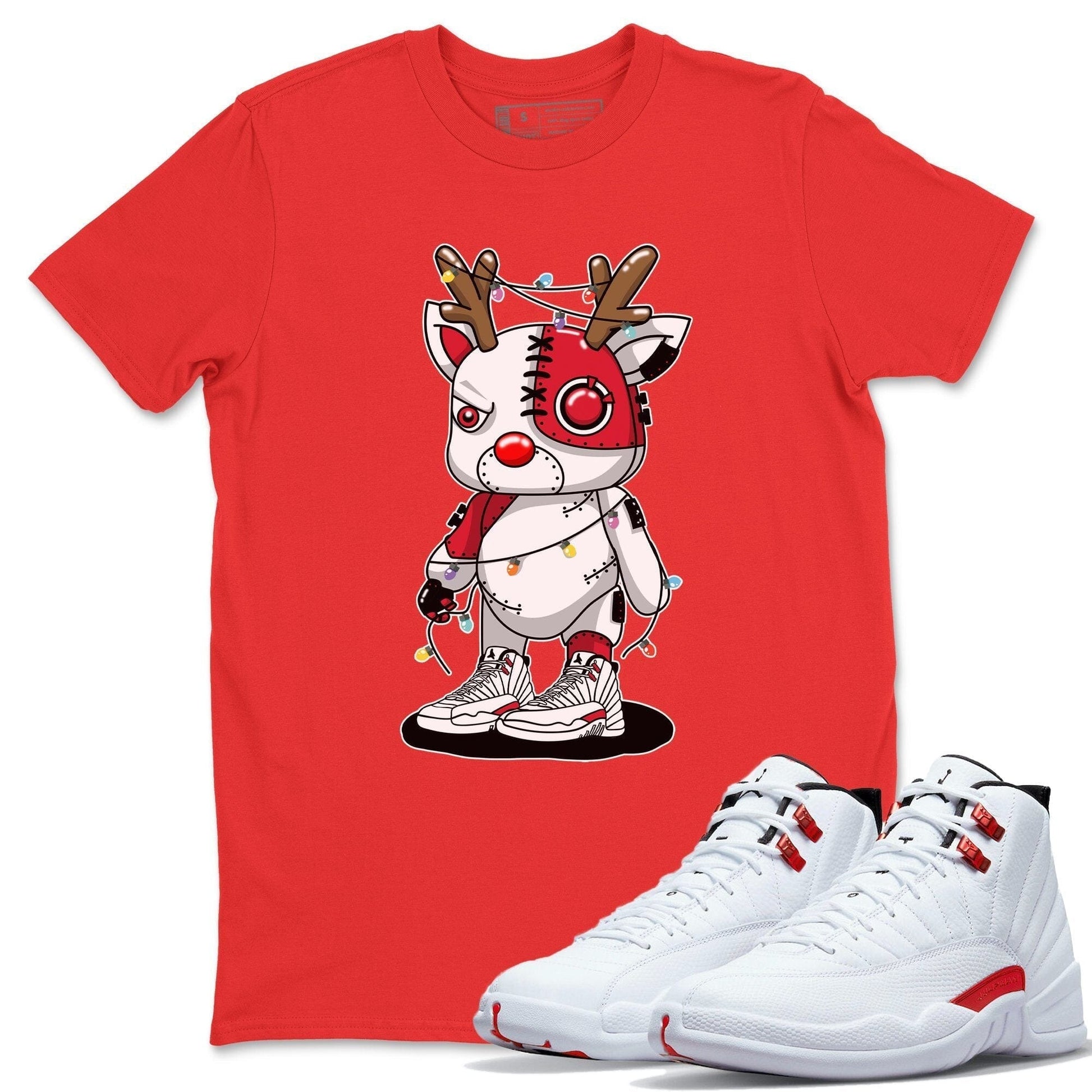 Jordan 12 Twist Sneaker Match Tees Cyborg Reindeer Sneaker Tees Jordan 12 Twist Sneaker Release Tees Unisex Shirts