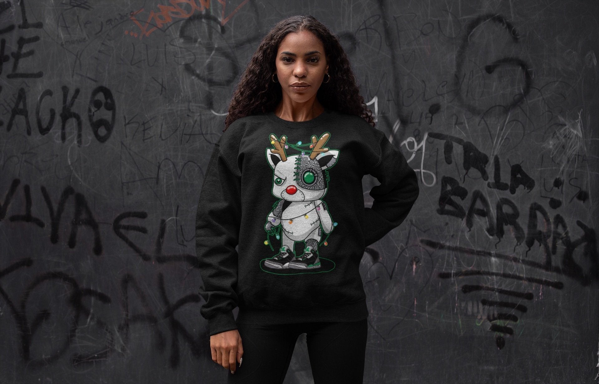 Jordan 3 Pine Green Sneaker Match Tees Cyborg Reindeer Sneaker Tees Jordan 3 Pine Green Sneaker Release Tees Unisex Shirts