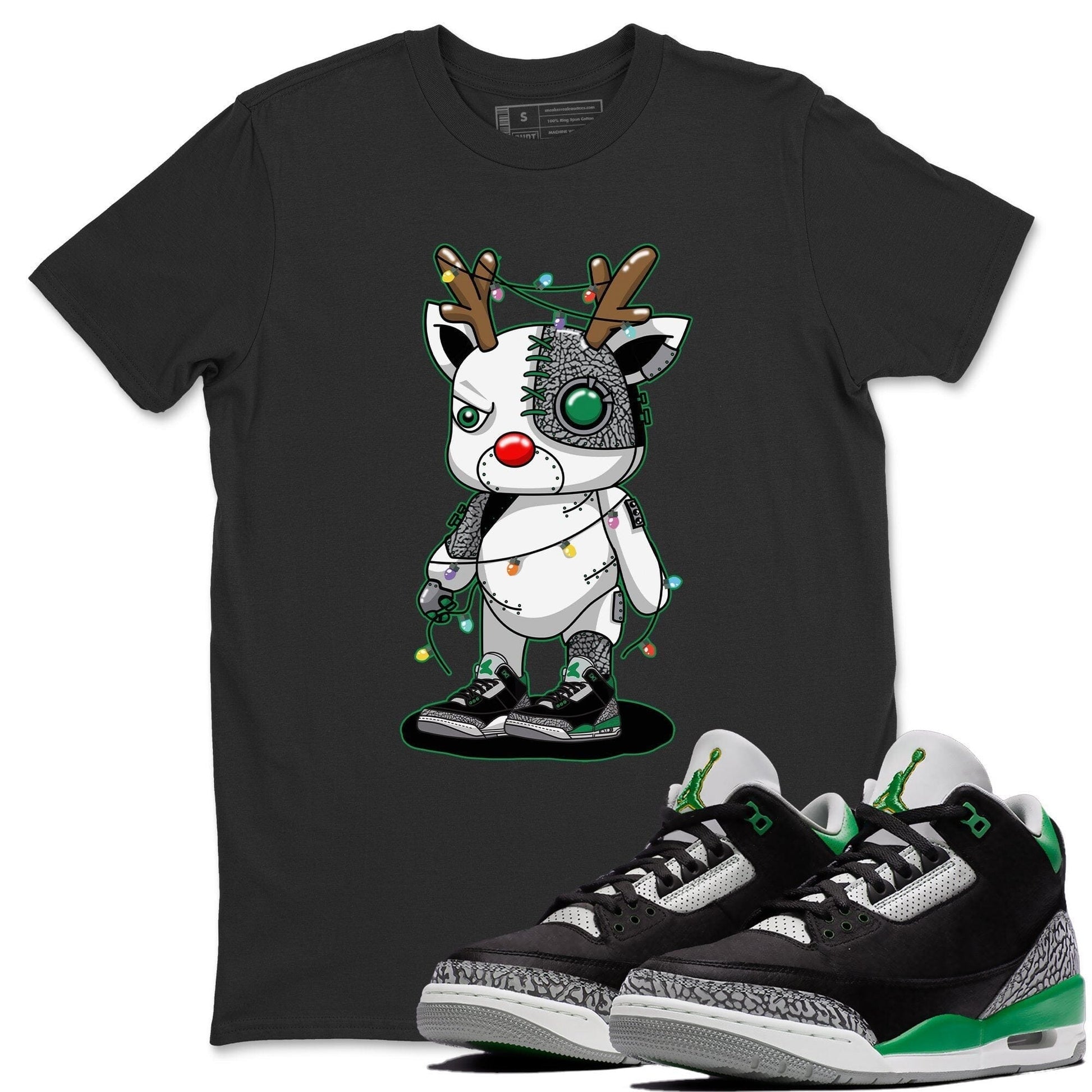 Jordan 3 Pine Green Sneaker Match Tees Cyborg Reindeer Sneaker Tees Jordan 3 Pine Green Sneaker Release Tees Unisex Shirts