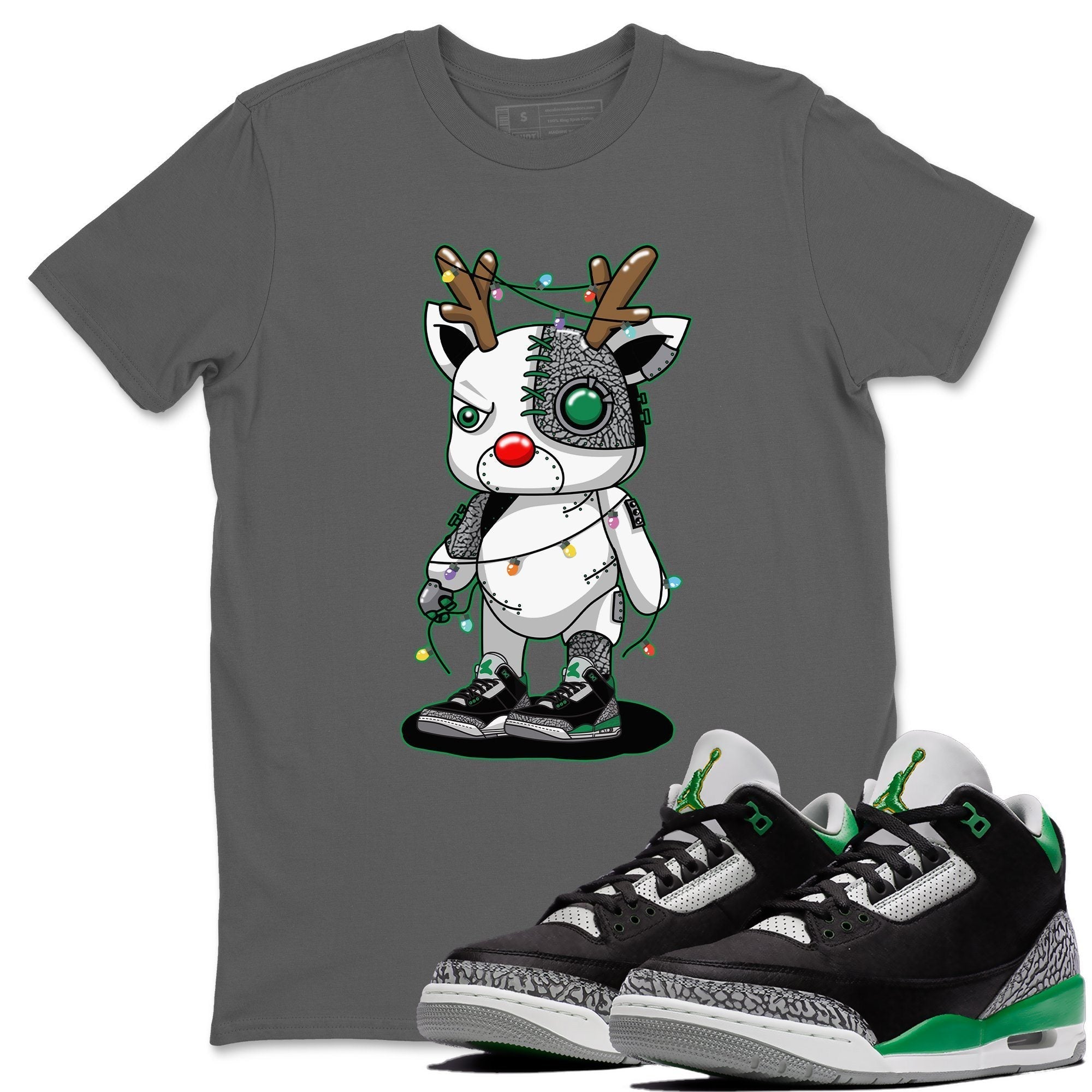 Jordan 3 Pine Green Sneaker Match Tees Cyborg Reindeer Sneaker Tees Jordan 3 Pine Green Sneaker Release Tees Unisex Shirts
