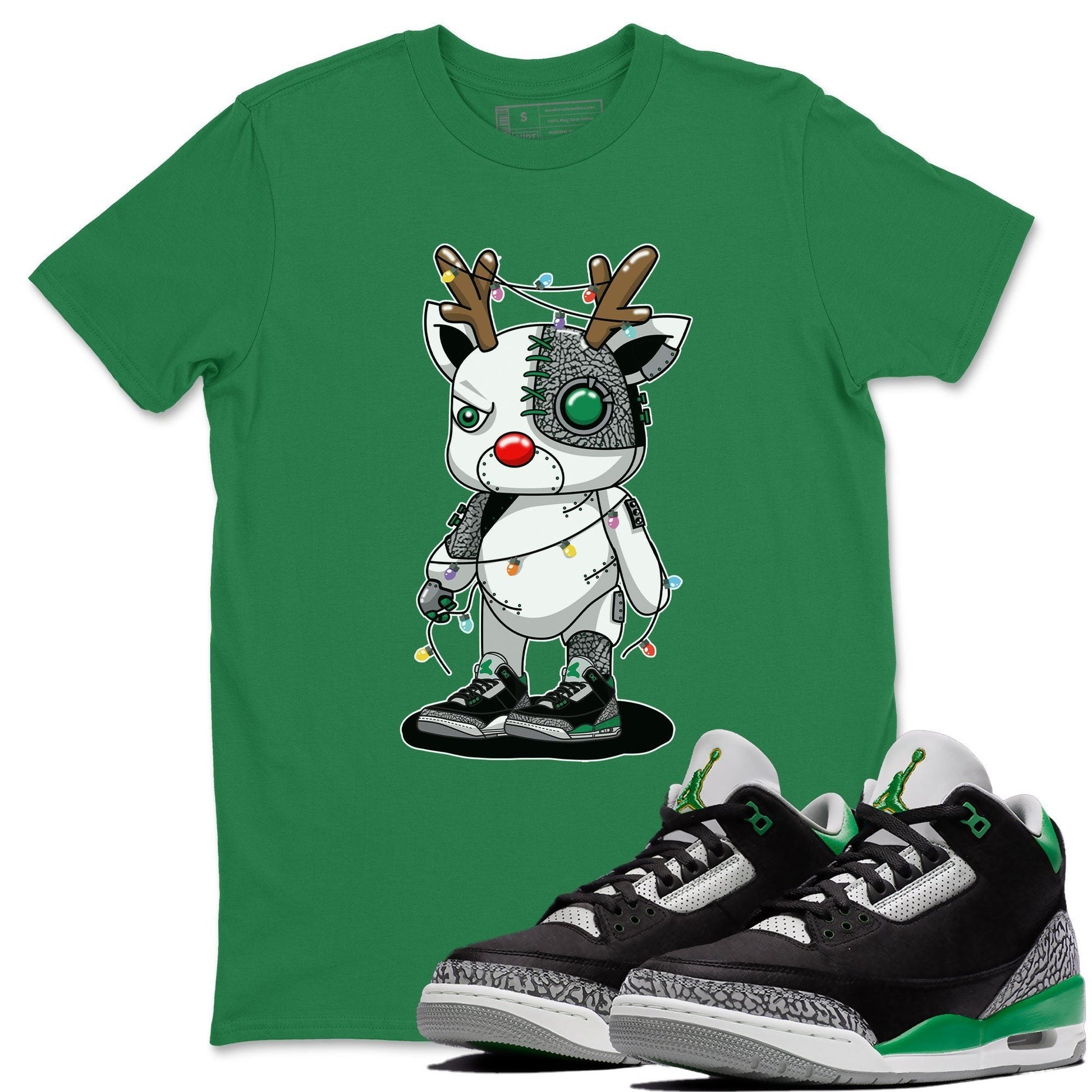 Jordan 3 Pine Green Sneaker Match Tees Cyborg Reindeer Sneaker Tees Jordan 3 Pine Green Sneaker Release Tees Unisex Shirts