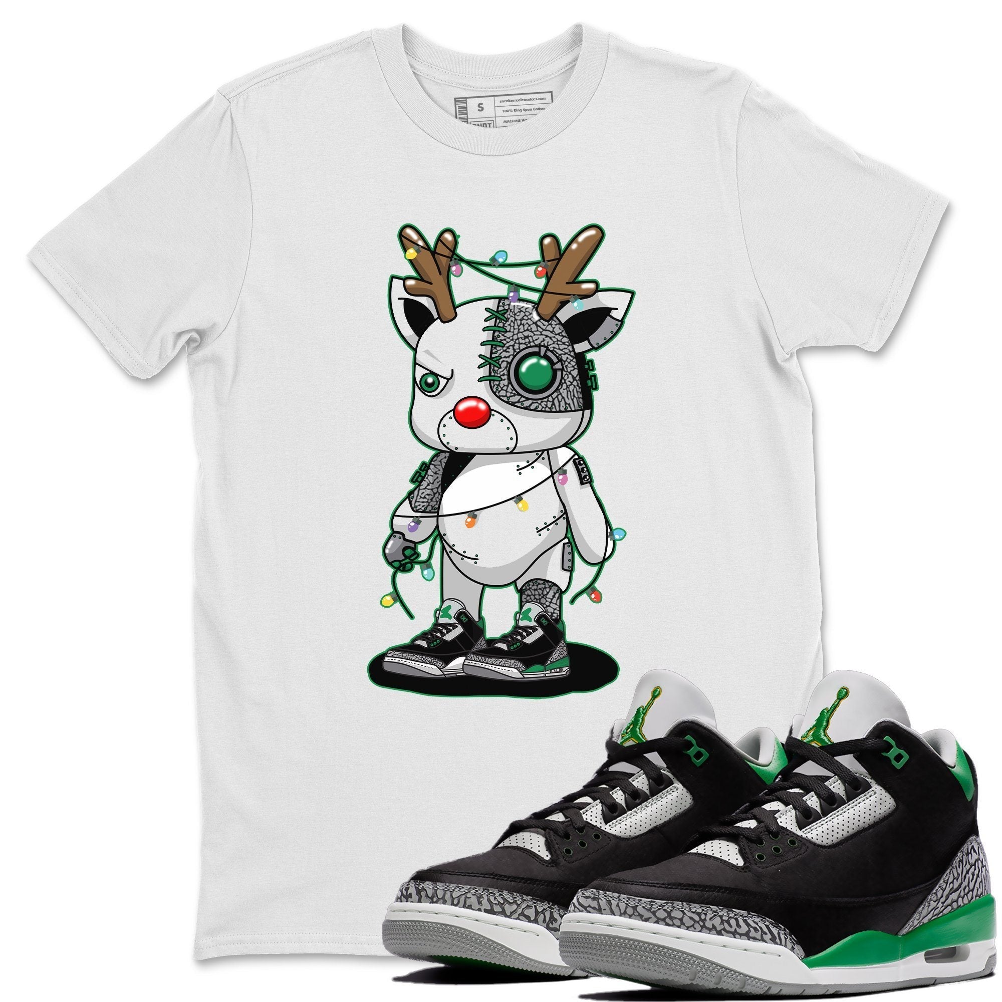 Jordan 3 Pine Green Sneaker Match Tees Cyborg Reindeer Sneaker Tees Jordan 3 Pine Green Sneaker Release Tees Unisex Shirts