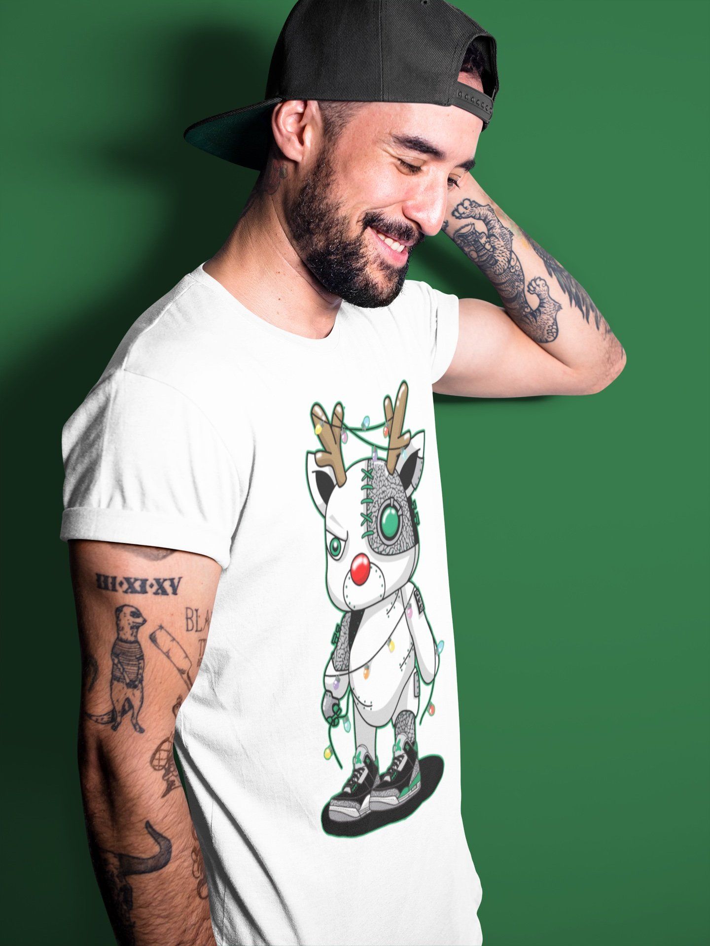 Jordan 3 Pine Green Sneaker Match Tees Cyborg Reindeer Sneaker Tees Jordan 3 Pine Green Sneaker Release Tees Unisex Shirts