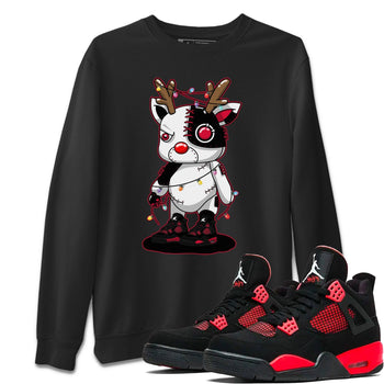 Jordan 4 Red Thunder Sneaker Match Tees Cyborg Reindeer Sneaker Tees Jordan 4 Red Thunder Sneaker Release Tees Unisex Shirts