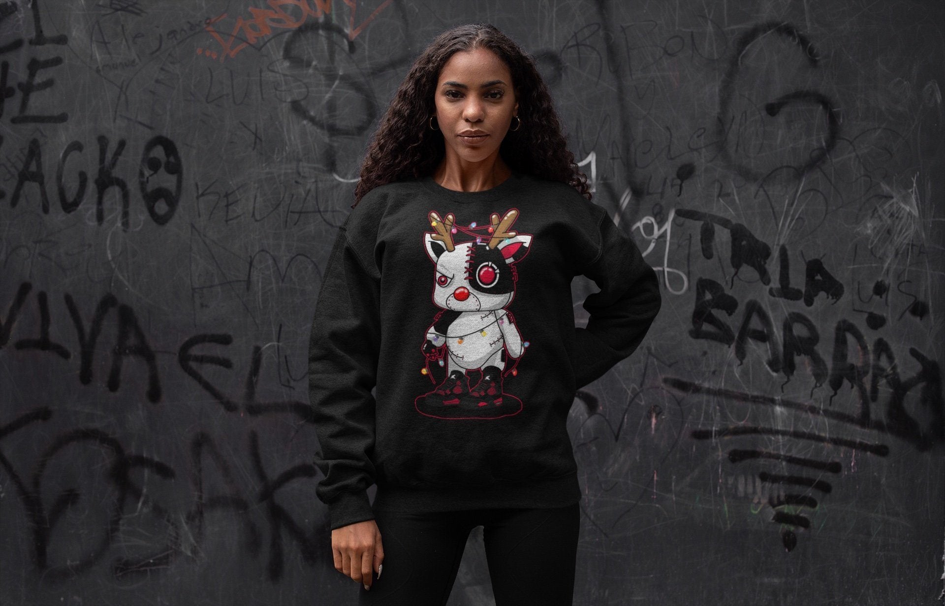 Jordan 4 Red Thunder Sneaker Match Tees Cyborg Reindeer Sneaker Tees Jordan 4 Red Thunder Sneaker Release Tees Unisex Shirts