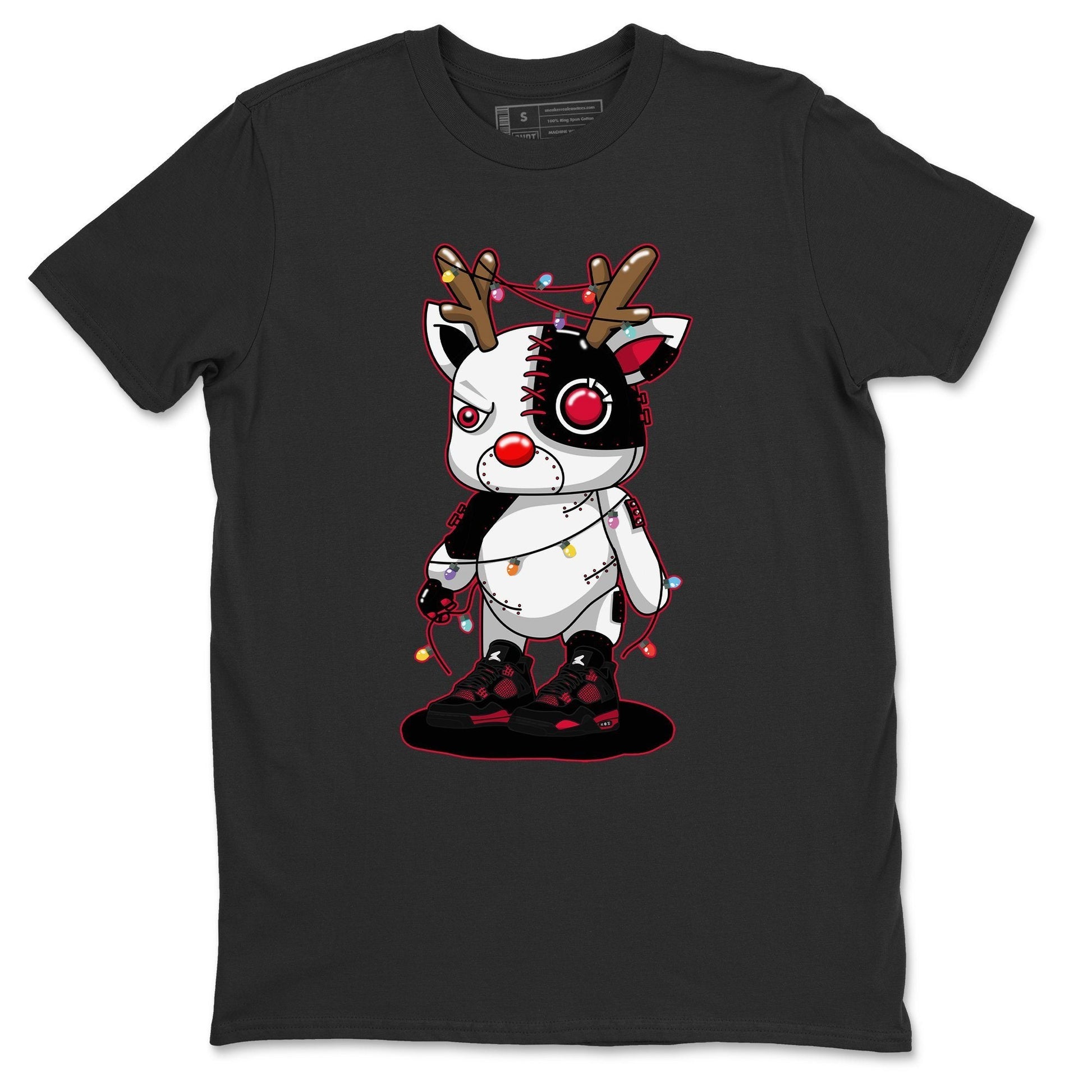 Jordan 4 Red Thunder Sneaker Match Tees Cyborg Reindeer Sneaker Tees Jordan 4 Red Thunder Sneaker Release Tees Unisex Shirts
