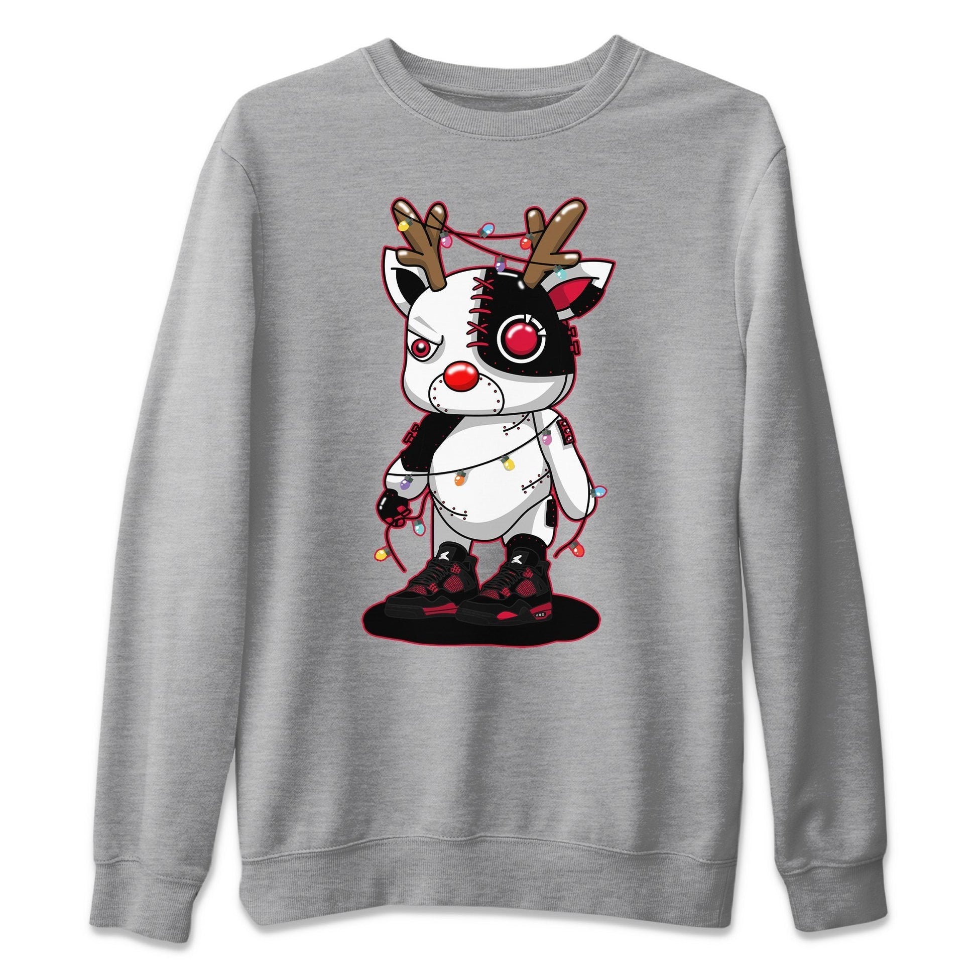 Jordan 4 Red Thunder Sneaker Match Tees Cyborg Reindeer Sneaker Tees Jordan 4 Red Thunder Sneaker Release Tees Unisex Shirts