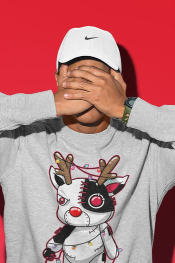Jordan 4 Red Thunder Sneaker Match Tees Cyborg Reindeer Sneaker Tees Jordan 4 Red Thunder Sneaker Release Tees Unisex Shirts