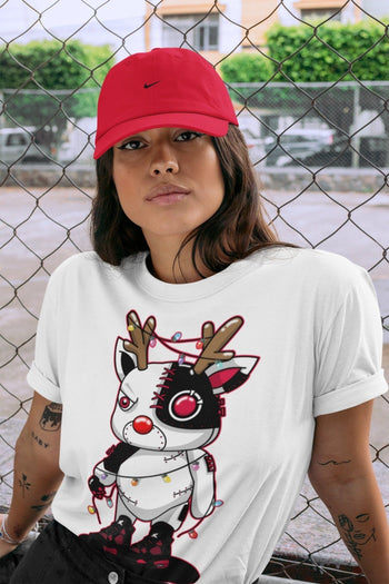 Jordan 4 Red Thunder Sneaker Match Tees Cyborg Reindeer Sneaker Tees Jordan 4 Red Thunder Sneaker Release Tees Unisex Shirts