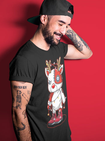 Jordan 5 Raging Bull Sneaker Match Tees Cyborg Reindeer Sneaker Tees Jordan 5 Raging Bull Sneaker Release Tees Unisex Shirts