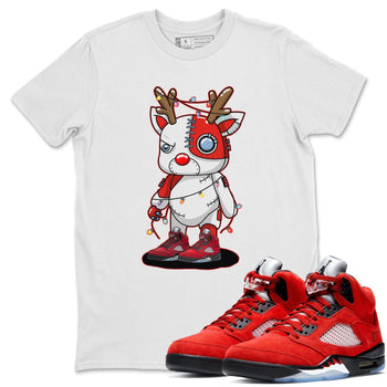 Jordan 5 Raging Bull Sneaker Match Tees Cyborg Reindeer Sneaker Tees Jordan 5 Raging Bull Sneaker Release Tees Unisex Shirts