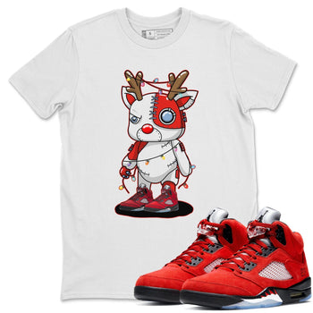 Jordan 5 Raging Bull Sneaker Match Tees Cyborg Reindeer Sneaker Tees Jordan 5 Raging Bull Sneaker Release Tees Unisex Shirts