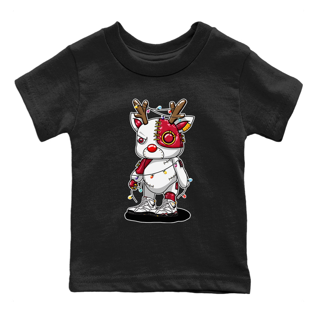 Jordan 7 Cardinal Sneaker Match Tees Cyborg Reindeer Sneaker Tees Jordan 7 Cardinal Sneaker Release Tees Kids Shirts