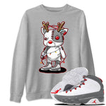 Jordan 9 Fire Red Sneaker Match Tees Cyborg Reindeer Sneaker Tees Jordan 9 Fire Red Sneaker Release Tees Unisex Shirts