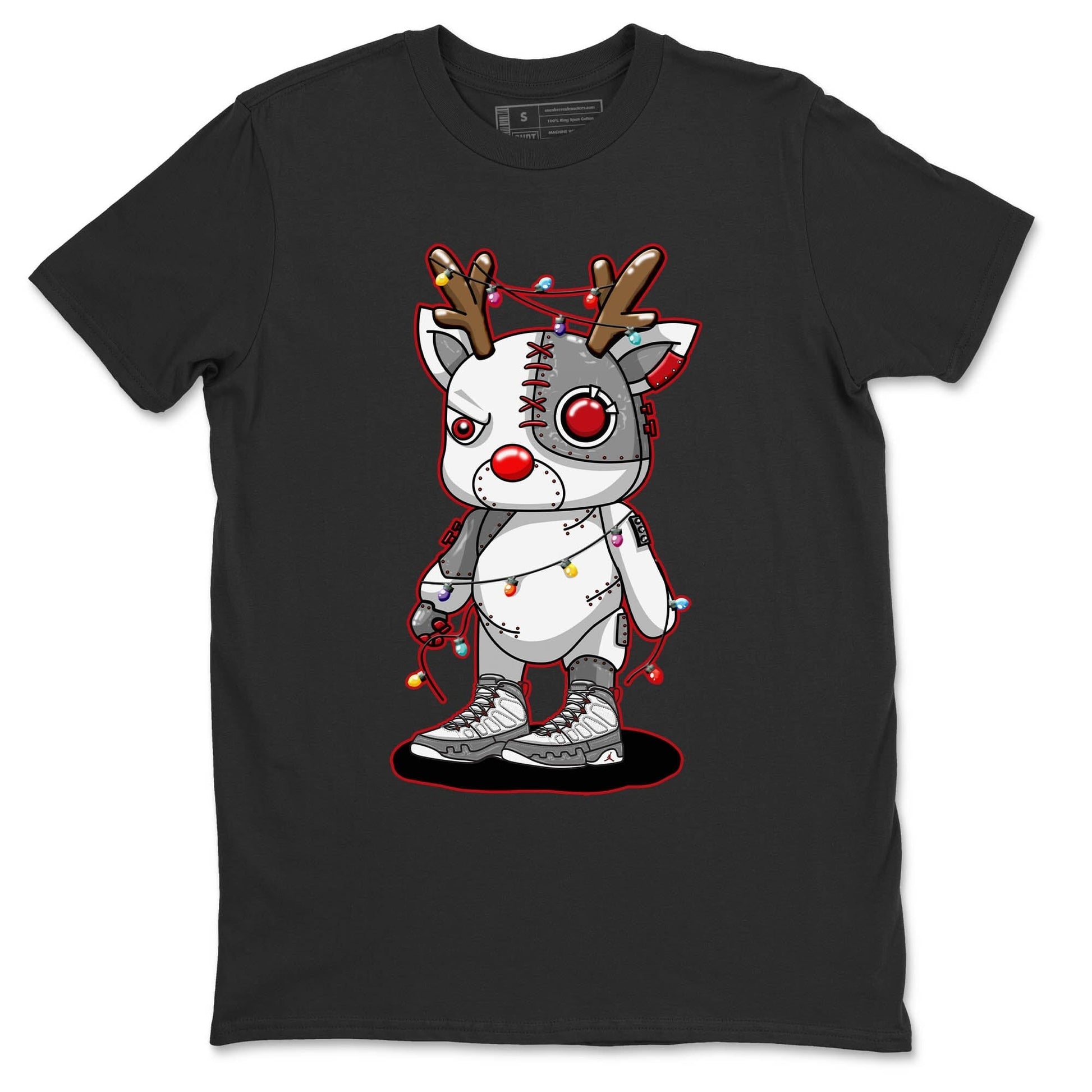 Jordan 9 Fire Red Sneaker Match Tees Cyborg Reindeer Sneaker Tees Jordan 9 Fire Red Sneaker Release Tees Unisex Shirts