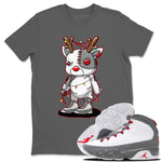 Jordan 9 Fire Red Sneaker Match Tees Cyborg Reindeer Sneaker Tees Jordan 9 Fire Red Sneaker Release Tees Unisex Shirts