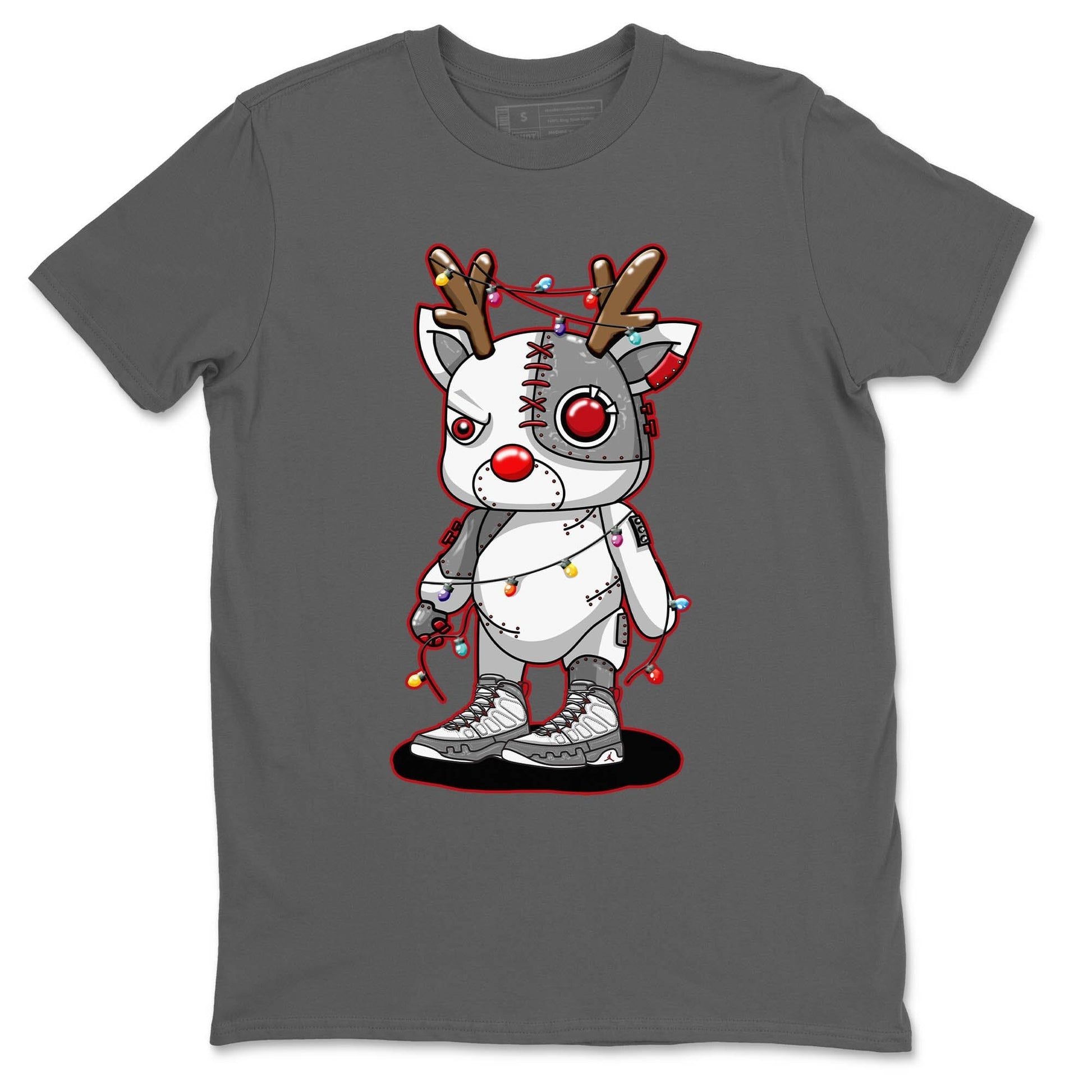 Jordan 9 Fire Red Sneaker Match Tees Cyborg Reindeer Sneaker Tees Jordan 9 Fire Red Sneaker Release Tees Unisex Shirts