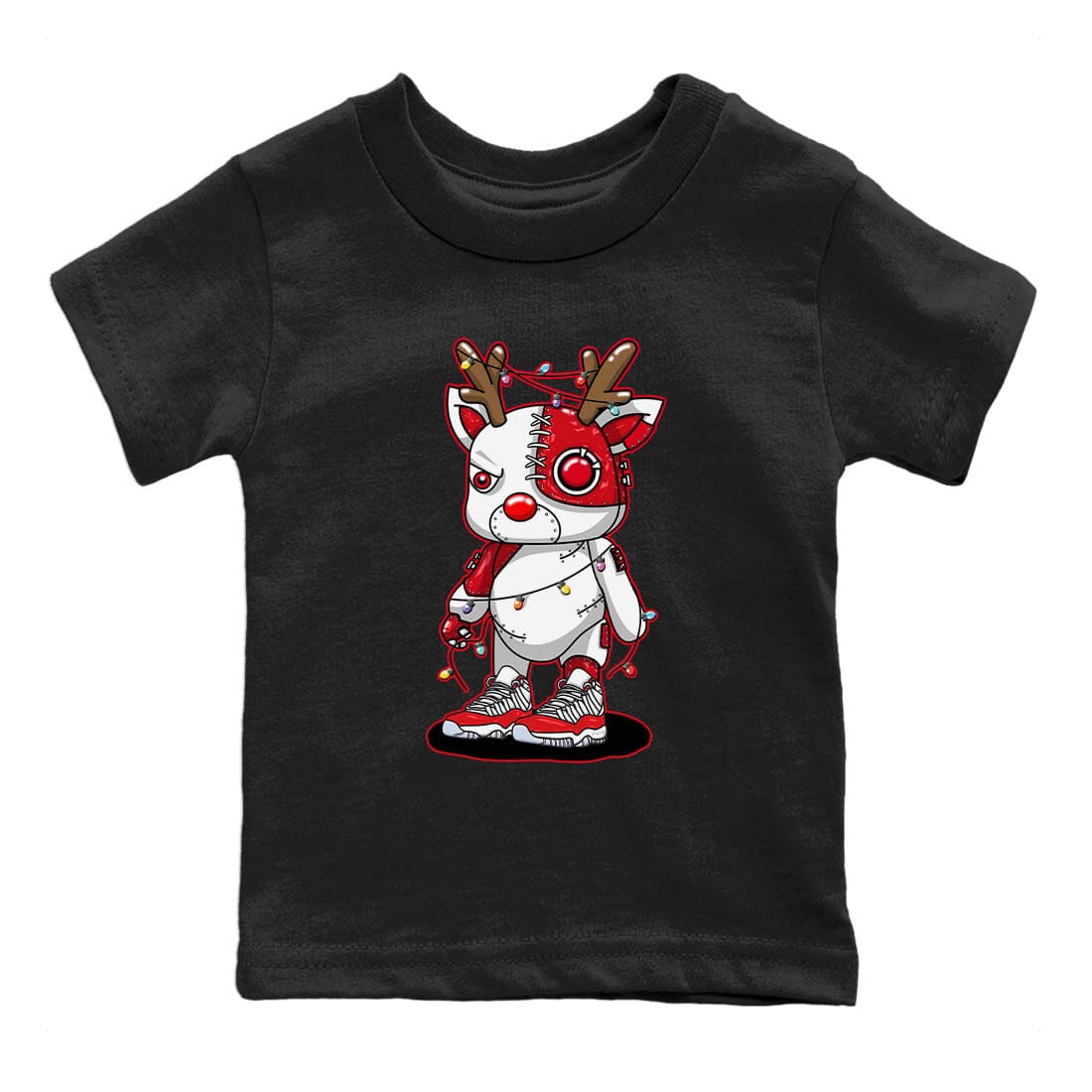 Jordan 11 Cherry Sneaker Match Tees Cyborg Reindeer Sneaker Tees Jordan 11 Cherry Sneaker Release Tees Kids Shirts