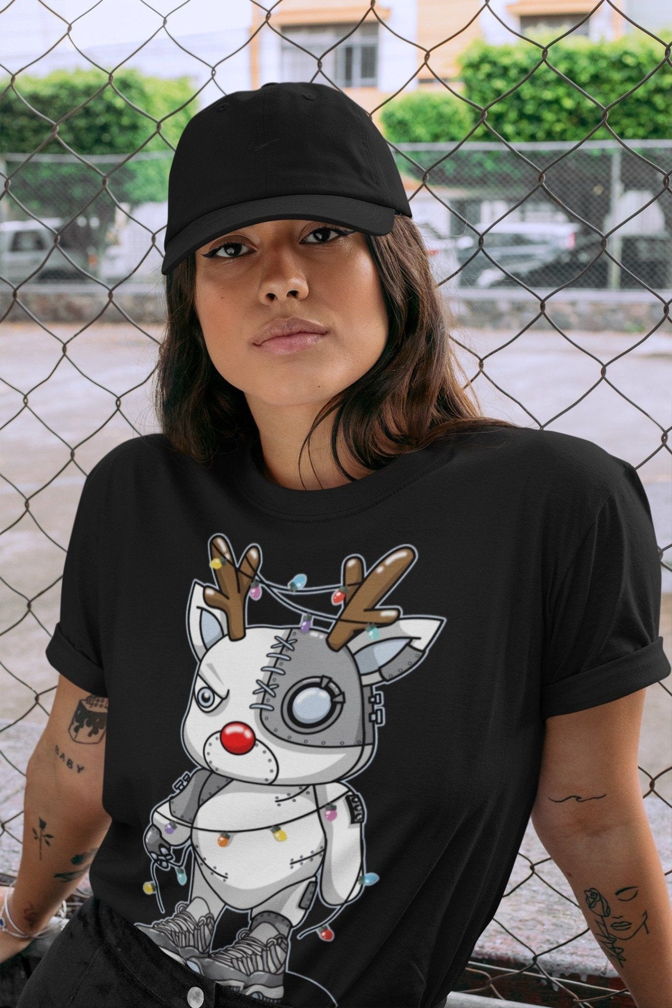 Jordan 11 Cool Grey Sneaker Match Tees Cyborg Reindeer Sneaker Tees Jordan 11 Cool Grey Sneaker Release Tees Unisex Shirts