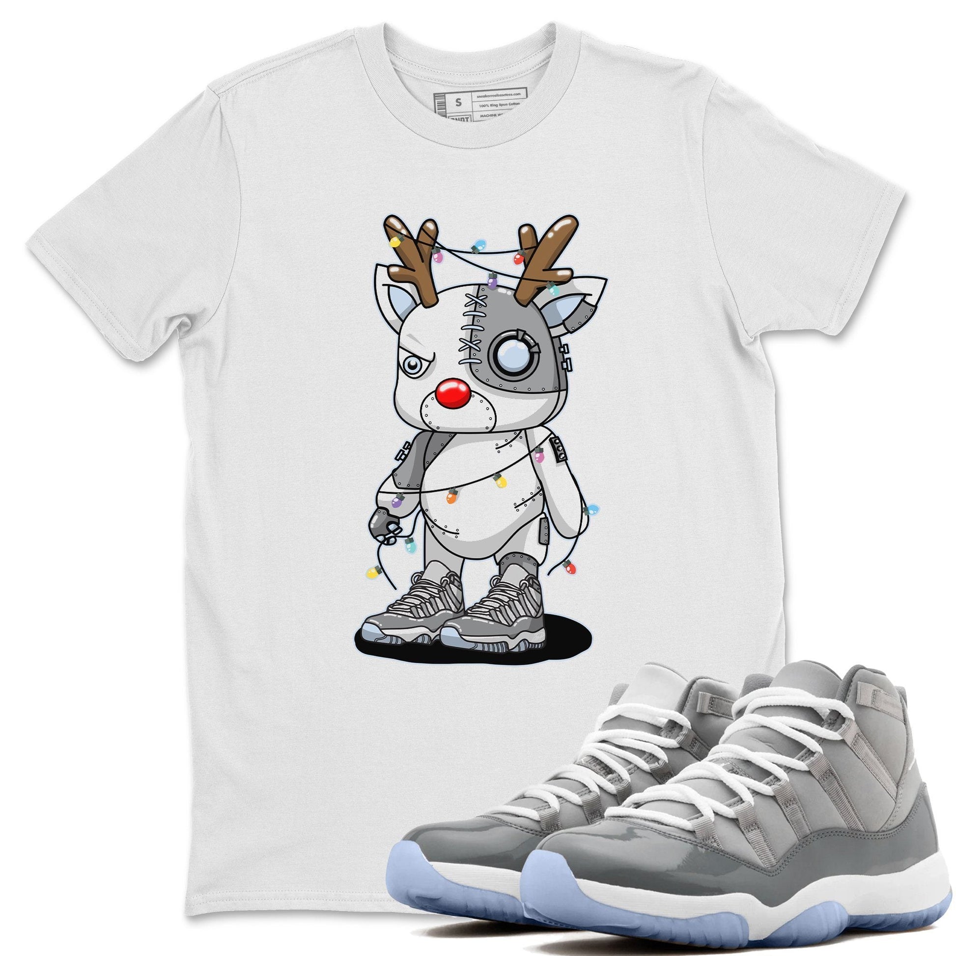 Jordan 11 Cool Grey Sneaker Match Tees Cyborg Reindeer Sneaker Tees Jordan 11 Cool Grey Sneaker Release Tees Unisex Shirts