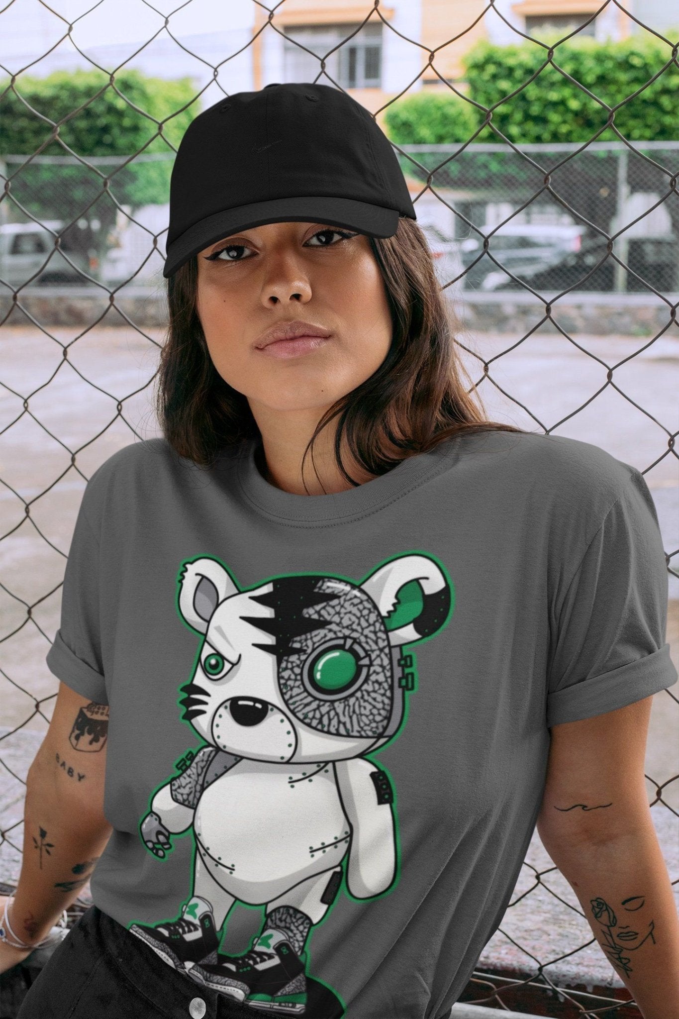 Jordan 3 Pine Green Sneaker Match Tees Cyborg Tiger Sneaker Tees Jordan 3 Pine Green Sneaker Release Tees Unisex Shirts