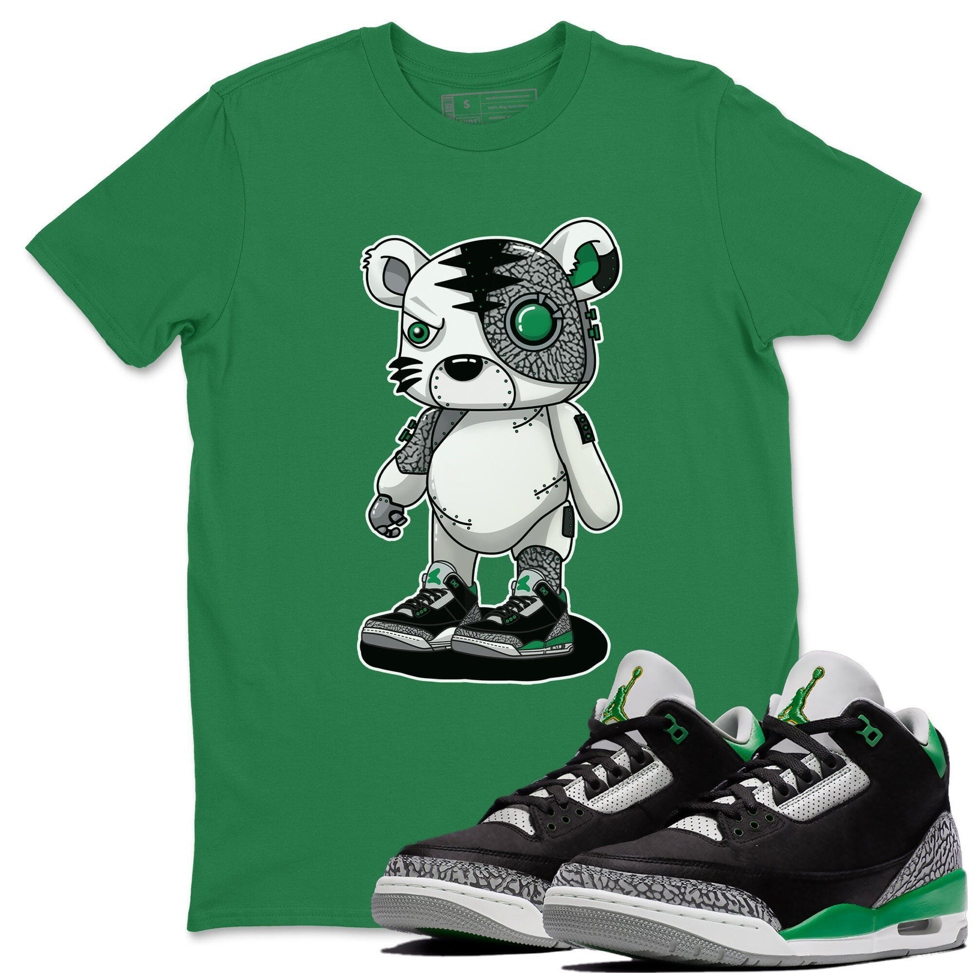 Jordan 3 Pine Green Sneaker Match Tees Cyborg Tiger Sneaker Tees Jordan 3 Pine Green Sneaker Release Tees Unisex Shirts