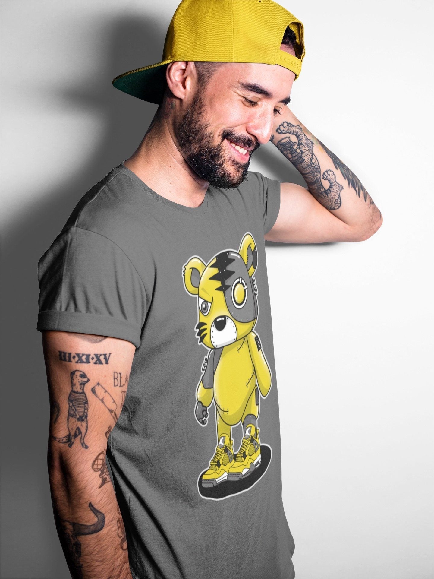 Jordan 4 Lightning Sneaker Match Tees Cyborg Tiger Sneaker Tees Jordan 4 Lightning Sneaker Release Tees Unisex Shirts