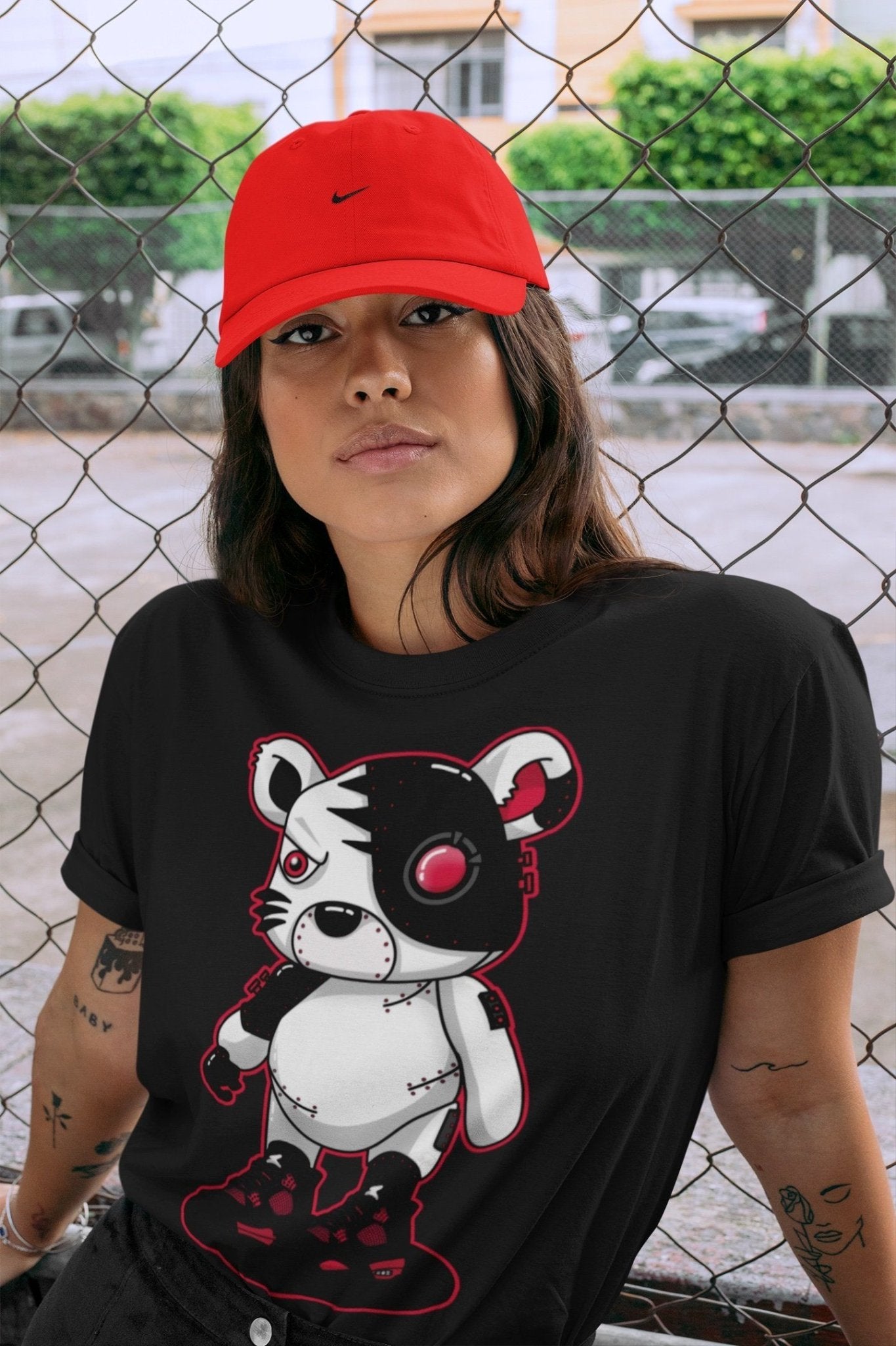 Jordan 4 Red Thunder Sneaker Match Tees Cyborg Tiger Sneaker Tees Jordan 4 Red Thunder Sneaker Release Tees Unisex Shirts