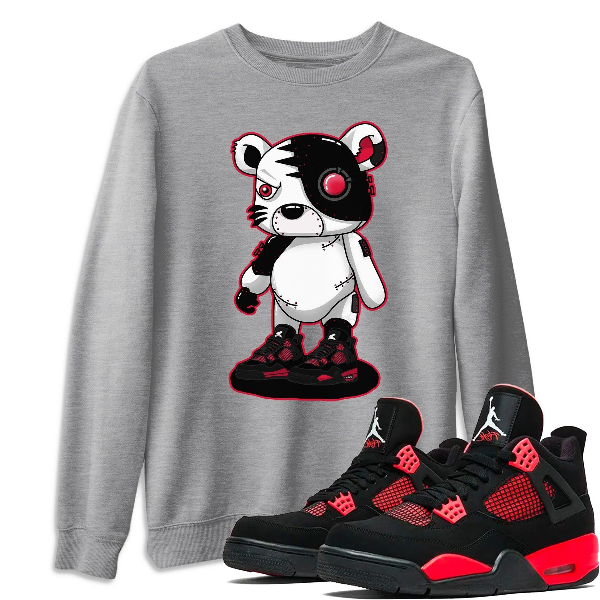 Jordan 4 Red Thunder Sneaker Match Tees Cyborg Tiger Sneaker Tees Jordan 4 Red Thunder Sneaker Release Tees Unisex Shirts
